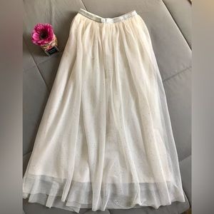 Cat & Jack Tulle Maxi Skirt Glitter L 10-12 Girl